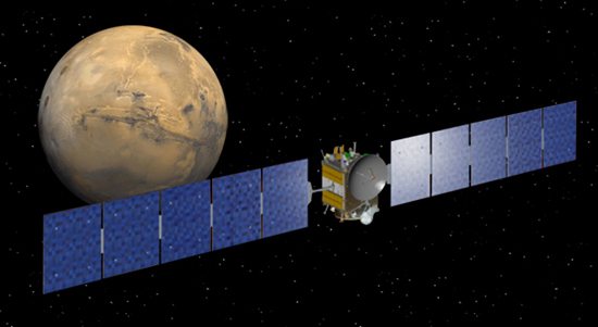 Dawn Approaches Mars (rendering)