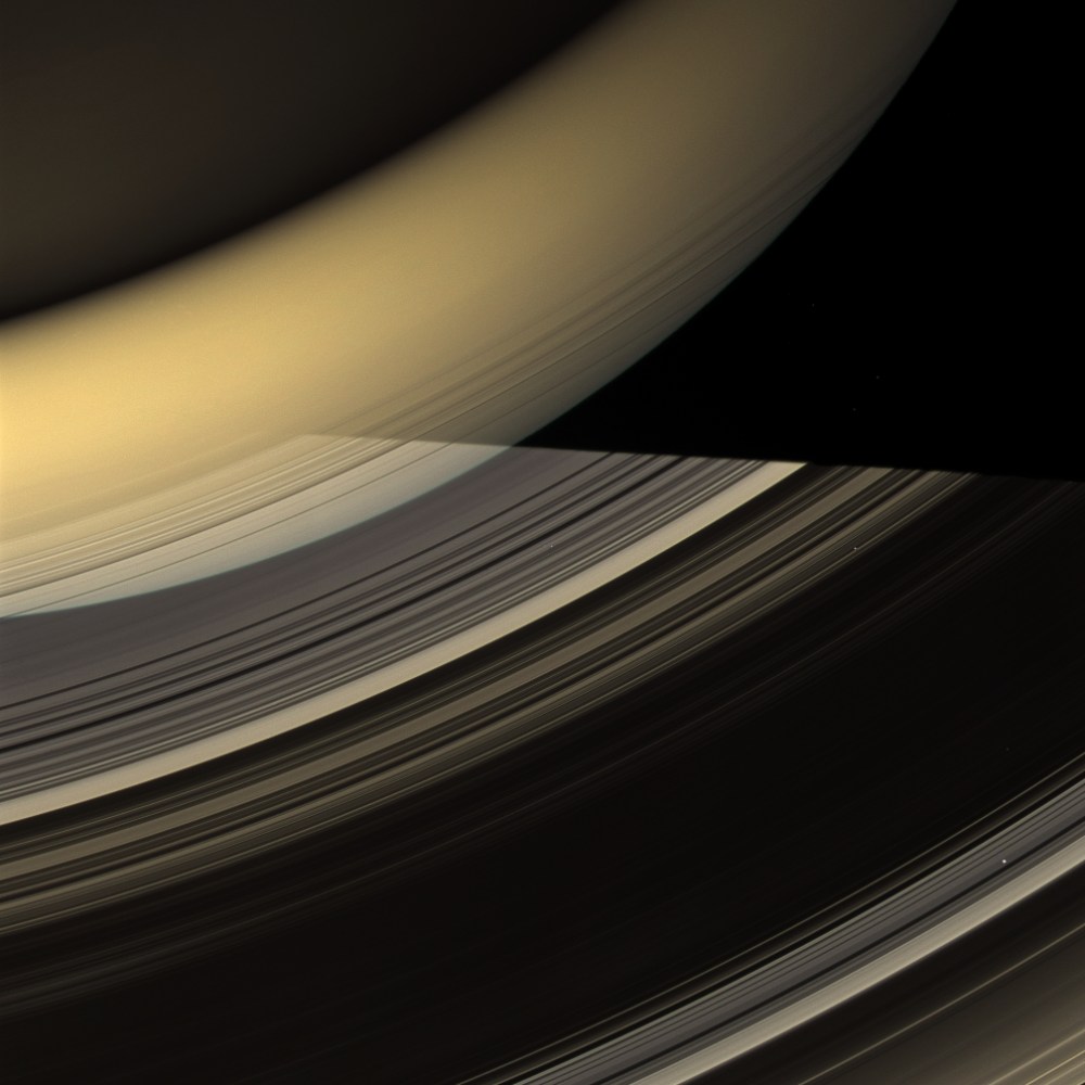 Saturn Casts a Shadow on its Rings