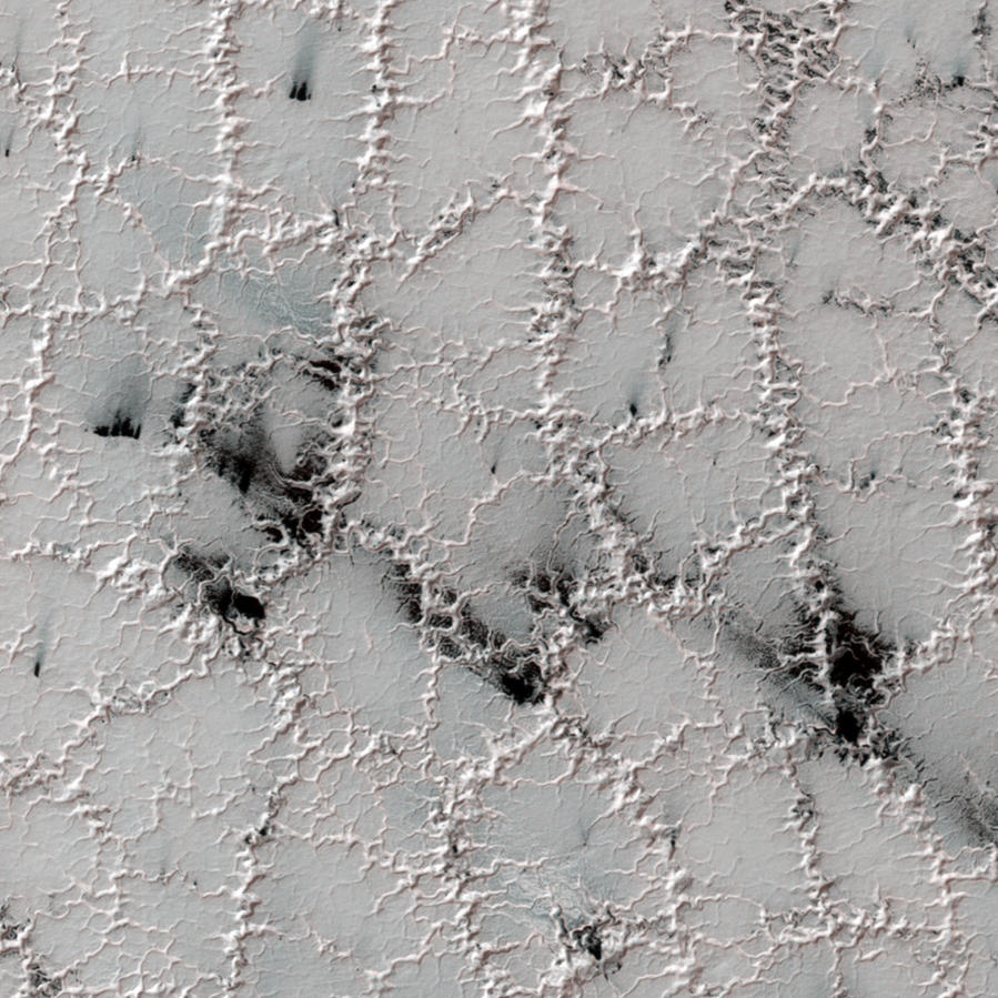 Spider Terrain on Mars