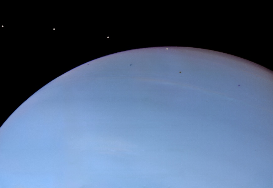 Despina crosses the face of Neptune
