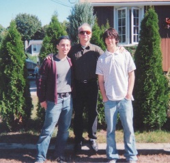 Me and my brother Corey with our dad several years ago
