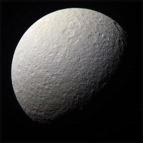 Color-composite of Rhea (NASA/JPL/SSI/J. Major)