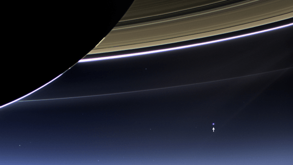 Earth is just a "pale blue dot" from Saturn