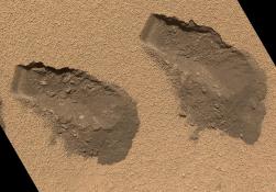 Trenches dug by Curiosity in a region called "Rocknest" in October 2012 (NASA/JPL-Caltech/MSSS)