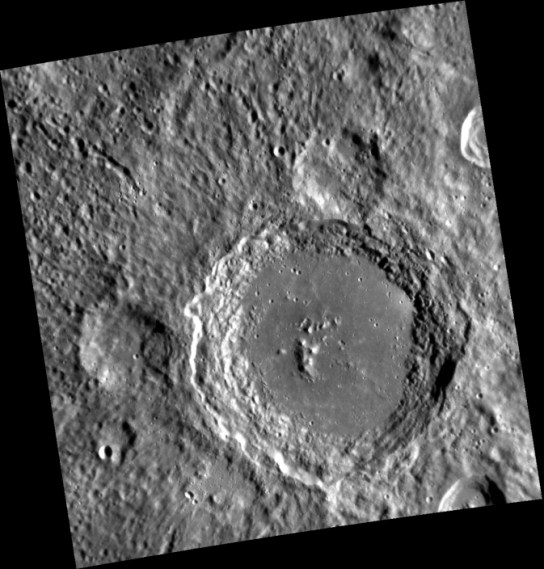 Mercury's Lennon crater as seen from NASA's MESSENGER spacecraft. Image Credit: NASA/Johns Hopkins Applied Physics Lab/Carnegie Institution