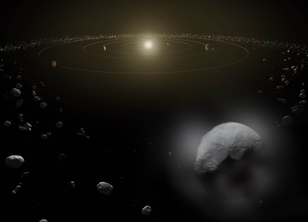 Artist's interpretation of Ceres, the largest object in the main asteroid belt. (NASA/JPL-Caltech)