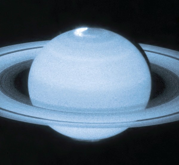 Hubble image of aurora on Saturn (NASA/ESA)