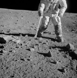 Rock collecting during Apollo 12 (NASA photo)
