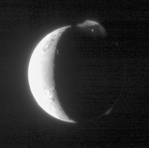 A night-side eruption plume on Io imaged by New Horizons on March 1, 2007. Credit: NASA/Johns Hopkins University Applied Physics Laboratory/Southwest Research Institute