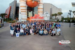 The NASA Social group at the KSC Visitor Center Atlantis exhibit 