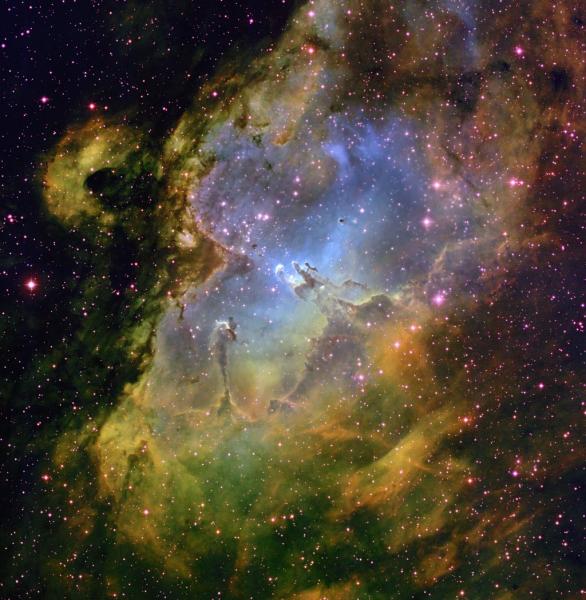 Wide-field image of the Eagle Nebula (M16) in the constellation Serpens. Credit: T.A.Rector (NRAO/AUI/NSF and NOAO/AURA/NSF) and B.A.Wolpa (NOAO/AURA/NSF)