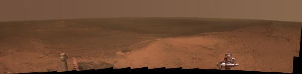 Opportunity's view from Cape Tribulation (NASA/JPL-Caltech/Cornell Univ./Arizona State University)