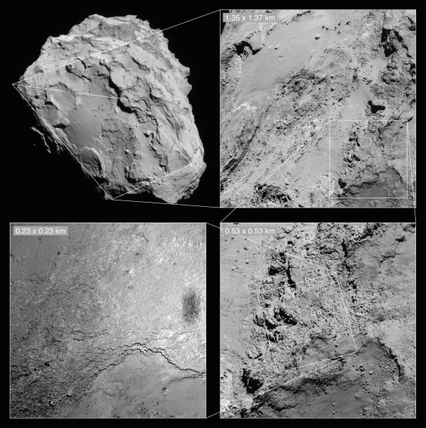NavCam images used to put the OSIRIS view in context. 