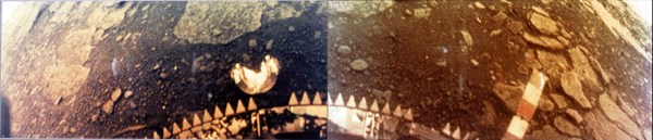 Color image from the surface of Venus captured by Venera-13 on March 1, 1982. 