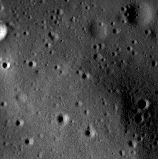 A small portion of the interior of Scarlatti basin, imaged at an incredible 2.8 meters (9 feet) per pixel. The entire image is about 1.4km (0.9 mile) across.