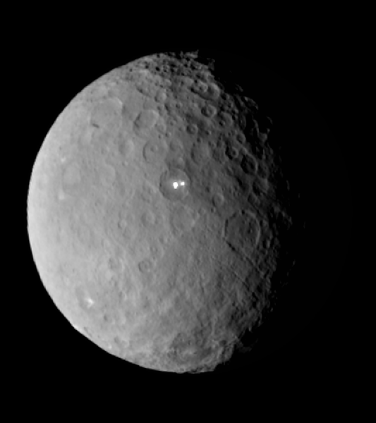 Animation of Ceres rotating made from Dawn images