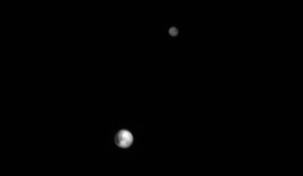 Pluto and Charon as seen by New Horizons' LORRI camera on June 25, 2015 