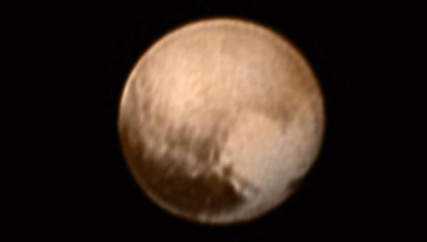Color image of Pluto from July 8, 2015 (NASA-JHUAPL-SWRI)