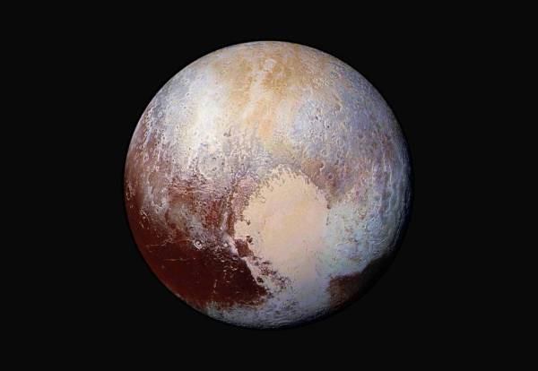 Enhanced-color view of Pluto (NASA/JHUAPL/SwRI)