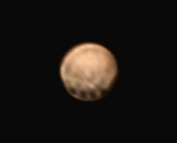 Cropped version of Pluto image (original orientation). NASA/Johns Hopkins University Applied Physics Laboratory/Southwest Research Institute.