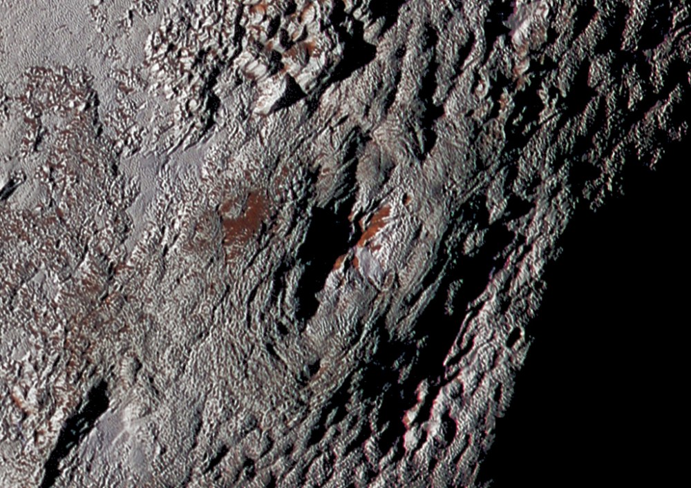 New Horizons image of "Wright Mons," a cryovolcano on Pluto (NASA/JHUAPL/SwRI)