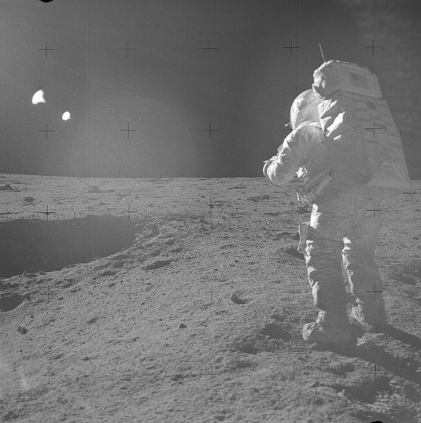 Ed Mitchell on the lunar surface during Apollo 14 EVA, Feb. 5, 1971 (NASA)