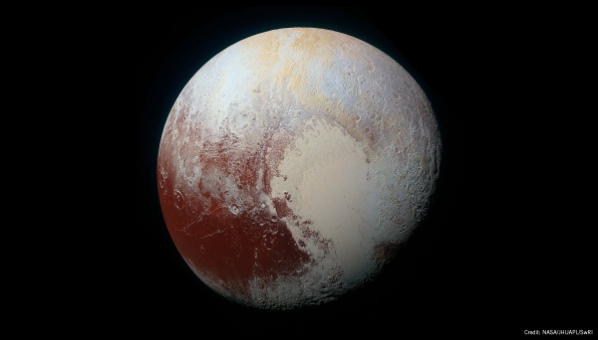 New enhanced-color image of Pluto from New Horizons (NASA/JHUAPL/SwRI)
