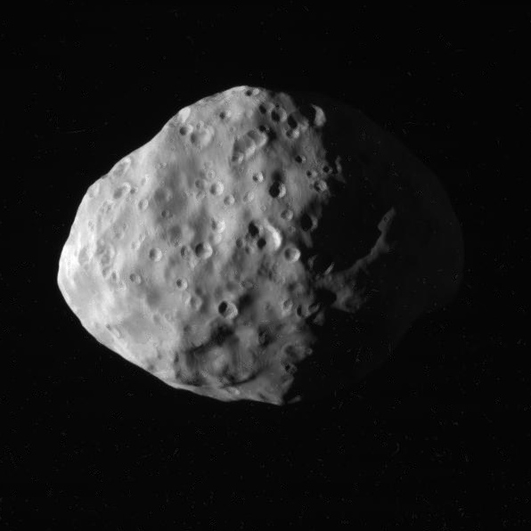 View of Epimetheus from Cassini on Jan. 30, 2017 (NASA/JPL/SSI)