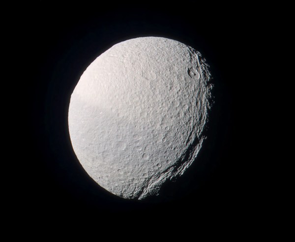 Color-composite image of Tethys from Feb. 1, 2017 (NASA/JPL-Caltech/SSI/J. Major)